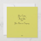Chic Yellow Explosion Waterverf Stippen op Abstrac Bedankkaart (Achterkant)