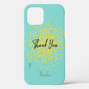 Chic Yellow Explosion Waterverf Stippen op Abstrac Case-Mate iPhone Case