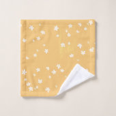 Chic Yellow Farmhouse Sweet Daisies Girly Monogram Bad Handdoek (Wasdoekje)