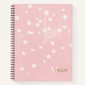 Chic Yellow Farmhouse Sweet Daisies Monogram Note Notitieboek (Voorkant)