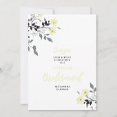 Chic Yellow Floral Bunch Wedding Jr Bridesmaid Kaart (Voorkant)