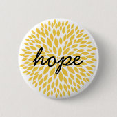 Chic Yellow Floral Ronde Button 5,7 Cm (Voorkant)