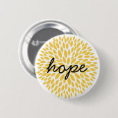 Chic Yellow Floral Ronde Button 5,7 Cm (Voorkant /achterkant)