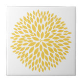 Chic Yellow Floral Tegeltje (Voorkant)