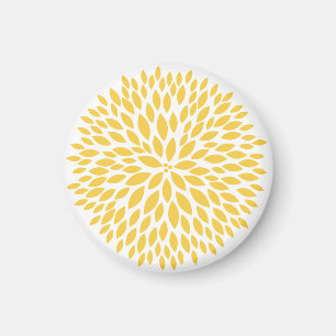 Chic Yellow Flower Magneet