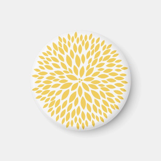 Chic Yellow Flower Magneet (Voorkant)