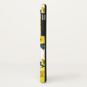 Chic Yellow Flowers en bladmonogram Case-Mate iPhone Case (Achterkant/links)