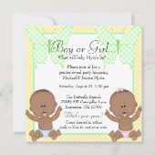 Chic Yellow & Green Butterfly Gender onthulling Kaart (Voorkant)