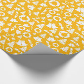 Chic Yellow kerstboom met ademhalingsbellen Cadeaupapier (Hoek)