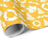 Chic Yellow kerstboom met ademhalingsbellen Cadeaupapier (Rol Hoek)