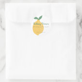 Chic Yellow Lemon Vrijgezellenfeest Luncheon Ronde Sticker (Tas)