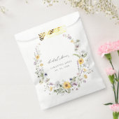 Chic Yellow Lila Wilde Bloem Wreated Vrijgezellenf Bedankzakje (Gezegeld)