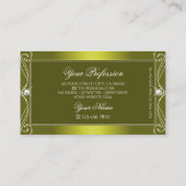 Chic Yellow Mustard  Sparkle Jewels Ornament Visitekaartje (Achterkant)