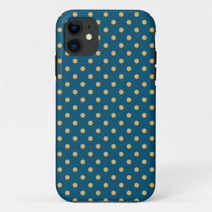 Chic Yellow op Blauwgroen Polka Dot iPhone 5/5s Ho Case-Mate iPhone Case