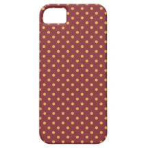 Chic Yellow op Maroon Polka Dot Pattern