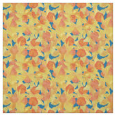 Chic Yellow Oranje Daffodils Custom Floral Fabric Stof (Swatch)
