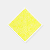 Chic Yellow Paisley Floral Design Wedding Servetten (Hoek)