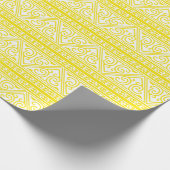 Chic Yellow Pattern Wrapping Paper Cadeaupapier (Hoek)