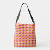 Chic Yellow Pink Polka Dot Crossbody Tas (Achterkant)