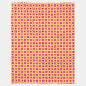 Chic Yellow Pink Polka Dot Fleece Deken (Voorkant)