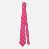 Chic Yellow Pink Polka Dot Stropdas (Voorkant)