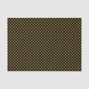 Chic Yellow Polka Dots op Zwart Tissuepapier