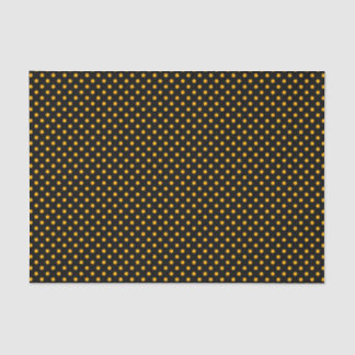 Chic Yellow Polka Dots op Zwart Tissuepapier