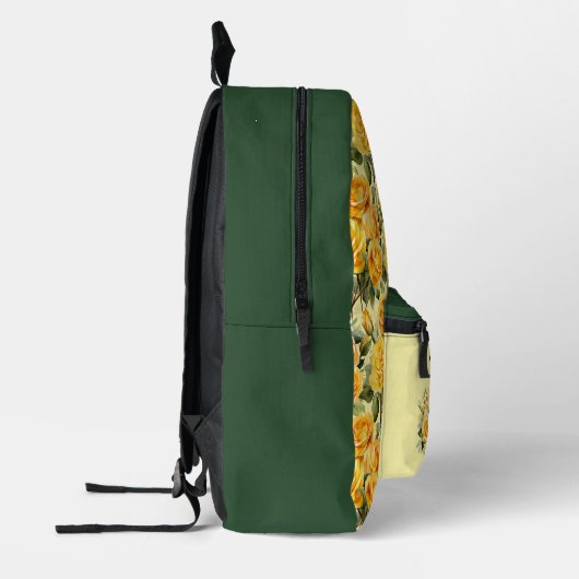 Chic Yellow Roses Bedrukte Rugzak (Links)