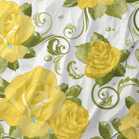 Chic Yellow Roses Bloemen Decoupage Tissuepapier
