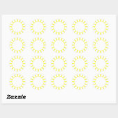 Chic Yellow Stripe Ronde Sticker (Vel)