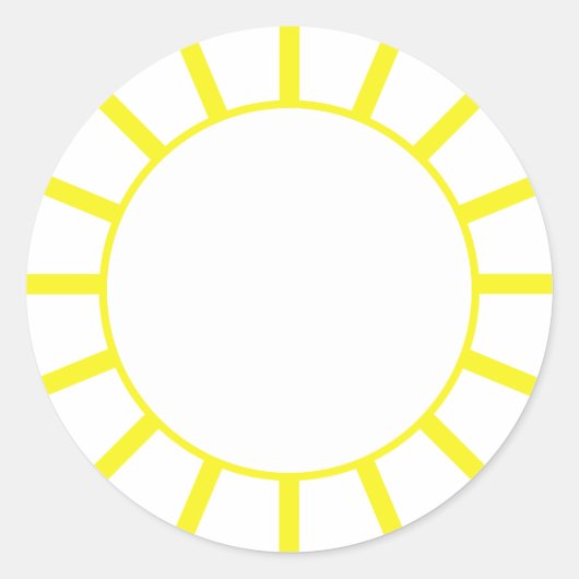 Chic Yellow Stripe Ronde Sticker (Voorkant)