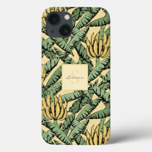 Chic Yellow Tropical Banana Leaf Pattern Case-Mate iPhone Case
