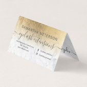 chic yellow veil ombre marmer oognazorg visitekaartje (Achterkant)