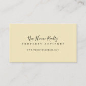 Chic Yellow Waterverf voordeur ingang Visitekaartje (Achterkant)