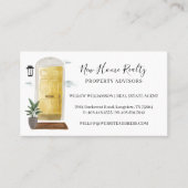 Chic Yellow Waterverf voordeur ingang Visitekaartje (Voorkant)