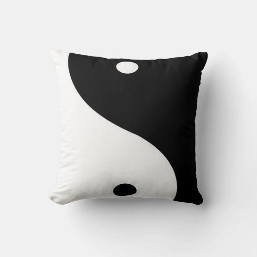CHIC YIN YANG ZWART-WIT HEDENDAAGSE KUNST KUSSEN (Voorkant)