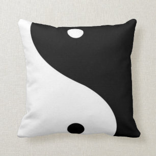 CHIC YIN YANG ZWART-WIT HEDENDAAGSE KUNST KUSSEN