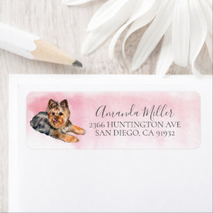Chic Yorkie Return Address Label