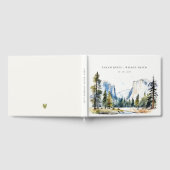 Chic Yosemite National Park CA Waterverf bruiloft Gastenboek (Volledig)