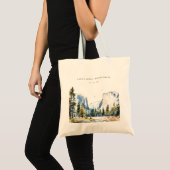 Chic Yosemite National Park CA Waterverf bruiloft Tote Bag (Voorkant (product))