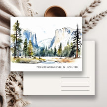 Chic Yosemite National Park CA Waterverf Reizen