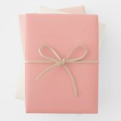 Chic Zacht Roze Bleek Pastel Effen Tinten Modern Inpakpapier Vel (In situ)