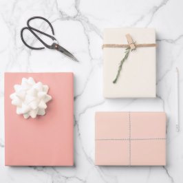 Chic Zacht Roze Bleek Pastel Effen Tinten Modern Inpakpapier Vel