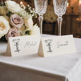 Chic Zand Champagne Plaatskaartje
