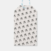 Chic Ze bindt de Knot Black Bow Vrijgezellenfeest Cadeaulabel (Achterkant)