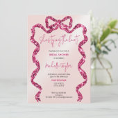 Chic Ze bindt de Roze Knoop Boog Vrijgezellenfeest Kaart (Staand voorkant)