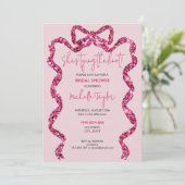 Chic Ze bindt de Roze Knoop Boog Vrijgezellenfeest Kaart (Staand voorkant)