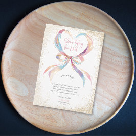 Chic, ze bindt de roze knoop strik dank je bedankkaart