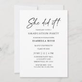 Chic Ze deed het Black and White Graduation Party Kaart (Voorkant)