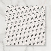 Chic Ze Krijgt de Knoop Aangetrouwd Zwarte Strik B Bedankjes Labels (Achterkant)